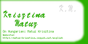 krisztina matuz business card